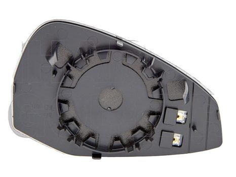 Audi A4 (8W) 2015.09.01-2019.05.30 Tükörlap cserélhető bal, aszférikus, fűthető, króm (19E8)