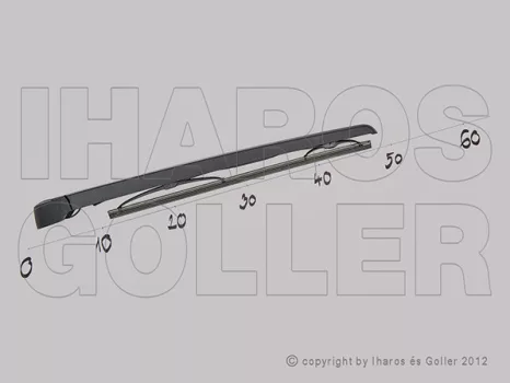 Audi Q7 2005.11.01-2009.04.30 Hátsó ablaktörlő kar lapáttal 360mm (1HBL)