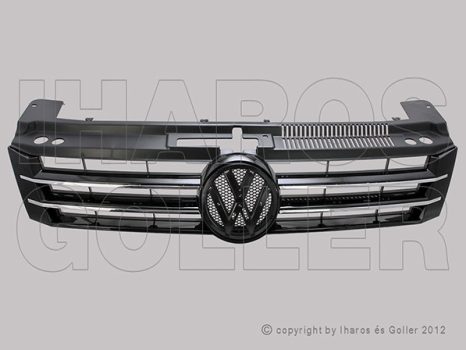 VW Sharan 2010.06.01- Hűtődíszrács feketére festett, króm díszléccel (15KN)