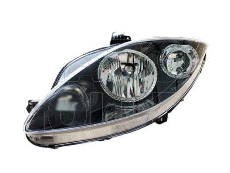 Seat Altea 2004.05.01-2009.03.31 fényszóró H7/H1 bal fekete házas (motoros állítás, motor nélkül) VALEO  (0NFH)