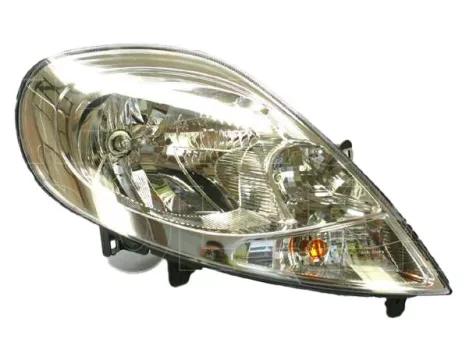 Nissan Primera (P12) 2002.03.01-2007.12.31. fényszóró H4 jobb fehér villogó króm házas (motoros állítás, motor nélkül) VALEO  (0P2M)