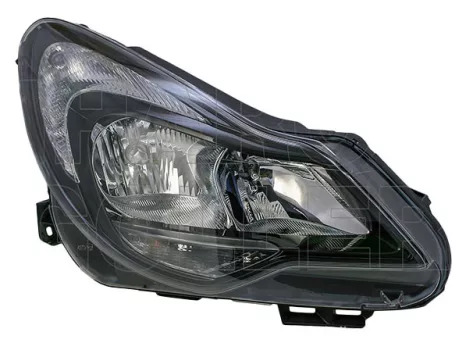 Opel Corsa D 2011.03.01-2014.08.31 fényszóró H7/H1+nappalif. jobb, fekete házas(motorral)VALEO (17GH)