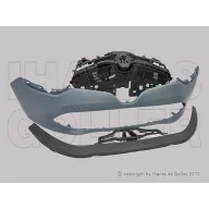   Renault Clio (Clio IV) 2012.11.01-2016.01.01 Első lökhárító alapozott hűtőráccsal, spoilerrel (07T3)