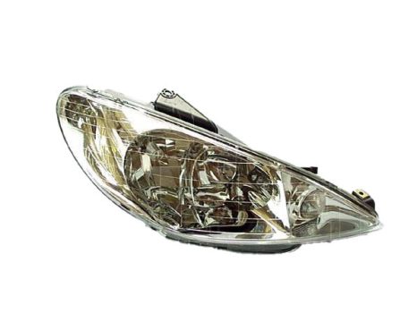 Peugeot 206 1998.09.01-2007.07.31 Fényszóró 2H7 jobb 05.11-ig (belülről állítható) VALEO (0D55)