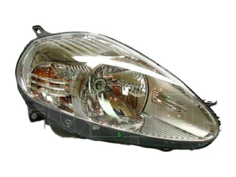 Fiat Grande Punto 2005.10.01-2009.11.30 fényszóró H4 jobb, króm házas 08.10-ig (motorral) Valeo (0L1F)