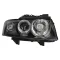 Audi A4 2001.01.01-2004.10.31 fényszóró H7/H9 jobb fekete házas S4-hez motorral DEPO (0DW9)