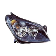   Opel Astra H 2003.09.01-2014.08.31 Jobb Fényszóró H7 H1 Fekete Házas Motorral DEPO (0P7L)