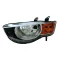 Mitsubishi Colt (Z30) 2008.10.01-2012.12.31 fényszóró H4 bal, 3/5 a., fekete házas (motorral) DEPO (0YR6)