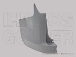   Ford Transit Custom 2012.09.01-2017.12.31 Hátsó lökhárító sarok bal szürke (1h.ajtóshoz) (1DMS)