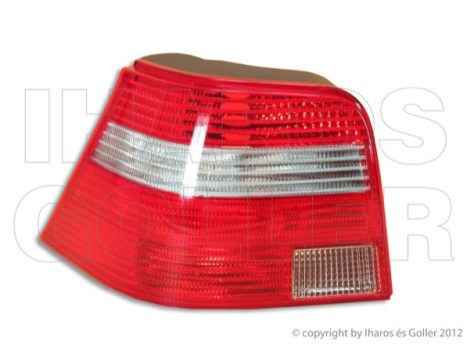 VW Golf IV 1997.10.01-2003.09.30 Hátsó lámpa üres bal fehér/piros (nem Kombi) TYC (05GX)