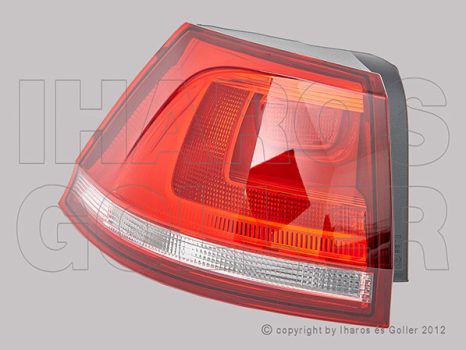 VW Golf VII/1 2012.10.01-2016.10.31 Hátsó lámpa üres bal külső (Variant) (1102)