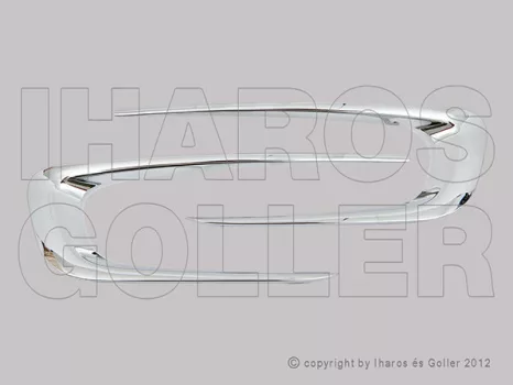 Peugeot 2008 2013.03.01-2016.03.31 Első lökhárító díszléc szett króm bal+jobb (1B94)