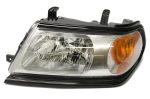   Mitsubishi Pajero V60/70 2001.07.01-2006.12.31 fényszóró H4 bal 04- fek.keret "SPORT"(motoros állítás, motor nélkül) DEPO  (0NSY)