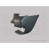   Peugeot Partner 2012.04.01- Hátsó lökhárító sarok jobb fekete rövid 2 hátsó ajtós (124G)