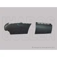   Peugeot Partner 2012.04.01- Hátsó lökhárító sarok jobb fekete hosszú (2 hátsó ajtós) (124I)