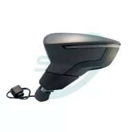   Seat Leon 2012.12.01-2016.12.01 Visszapillantó tükör jobb, domború, fűthető, fényezendő, villogós, elektromos behajtható (13CR)