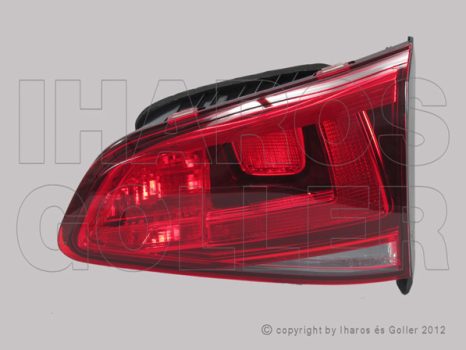 VW Golf VII/1 2012.10.01-2016.10.31 Hátsó lámpa üres jobb belső sötétített (08YV)
