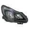 Opel Corsa D 2011.03.01-2014.08.31 fényszóró H7/H1+nappali fény jobb, fekete házas (motorral) Valeo (17GH)