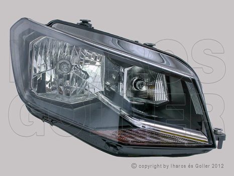 VW Caddy III 2015.06.01-2020.08.30 Fényszóró H4 jobb + nappali fény. (motorral) HELLA (162N)