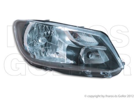 VW Caddy III 2010.01.01-2015.05.30 fényszóró H4 jobb + nappali fény. (motorral) HELLA  (05S0)