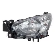   Mazda 2 2014.02.27- Bal fényszóró H4 fekete házas motoros DEPO (1MDR)