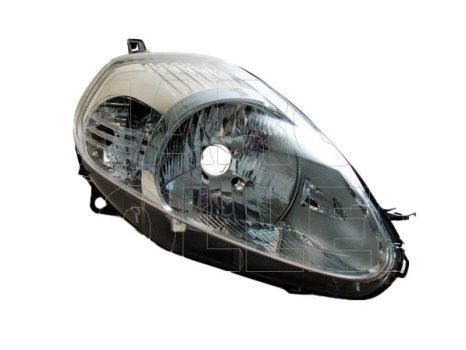 Fiat Grande Punto 2005.10.01-2009.11.30 fényszóró H4 jobb, króm házas 08.11-től (motorral) TYC (0TA4)