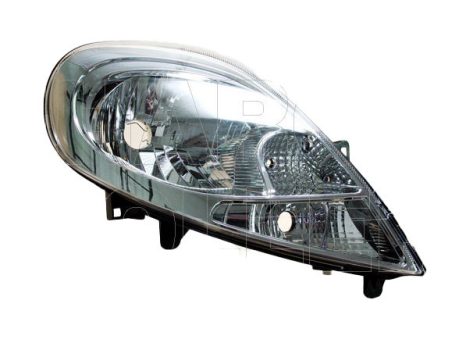 Nissan Primera (P12) 2002.03.01-2007.12.31. fényszóró H4 jobb fehér villogó króm házas (motoros állítás, motor nélkül) TYC (0RF8)