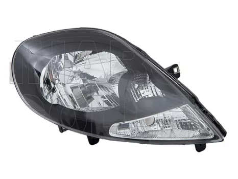 Nissan Primera (P12) 2002.03.01-2007.12.31. fényszóró H4 jobb, fehér villogó fekete ház(motoros állítás, motor nélkül) TYC (167H)