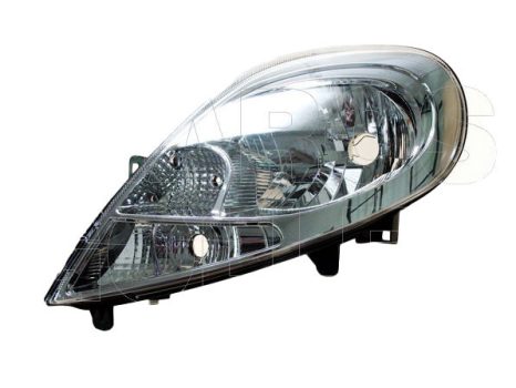 Nissan Primera (P12) 2002.03.01-2007.12.31. fényszóró H4 bal fehér villogó króm házas (motoros állítás, motor nélkül) TYC (0RF7)