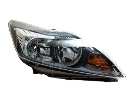 Ford Focus 2007.09.01-2011.02.28 fényszóró H1/H7 jobb króm-fekete házas (motorral) TYC (0UK4)