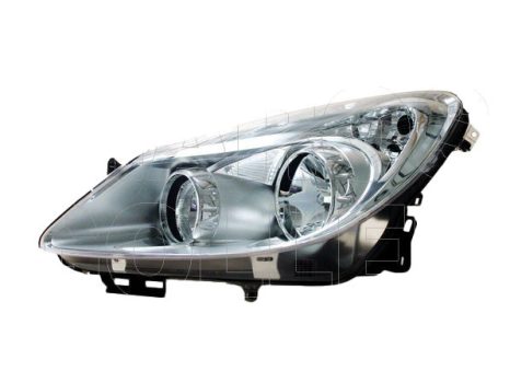 Opel Corsa D 2006.09.01-2011.02.28 Fényszóró H7/H1 bal, króm házas (motorral) TYC (0U1T)