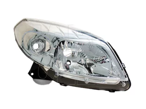 Dacia Sandero 2008.06.01-2012.09.01 Fényszóró jobb H4 króm házas (belülről állítható) TYC (0V9J)