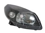   Dacia Sandero 2008.06.01-2012.09.01 fényszóró jobb H4 fekete házas (belülről állítható) TYC (07RS)