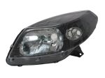   Dacia Sandero 2008.06.01-2012.09.01 fényszóró bal H4 fekete házas (belülről állítható) TYC (07RT)
