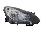   Opel Corsa D 2006.09.01-2011.02.28 Fényszóró H7/H1 jobb fekete házas (motoros állítás, motor nélkül) TYC (0U11)