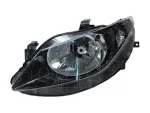   Seat Ibiza 2008.05.01-2012.03.23 fényszóró H4 bal fekete házas (motoros állítás, motor nélkül) TYC (014R)