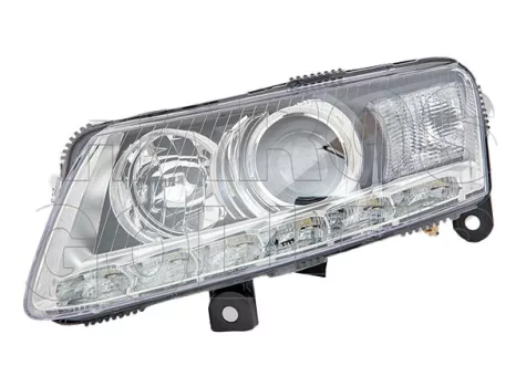 Audi A6 2008.10.01-2011.03.31 Fényszóró D3S/H7 bal LED XENON (motoros állítás, motor nélkül) TYC (02VW)