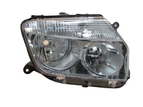 Dacia Duster 2010.02.01-2013.05.31 fényszóró H7/H1 jobb, króm házas (bel.áll. is.) TYC (02H4)