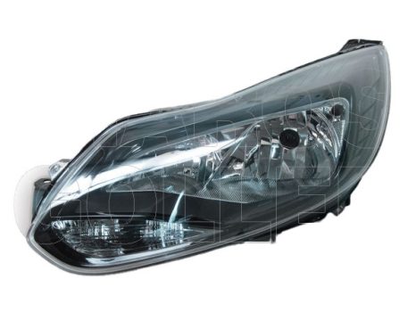 Ford Focus 2011.03.01-2014.09.31 Fényszóró H1/H7 bal fekete házas (motorral) TYC (04JT)