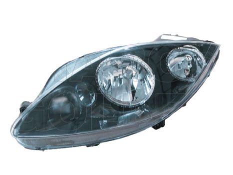 Seat Altea 2009.04.01- fényszóró H7/H1 bal fekete házas (motorral) TYC (0783)
