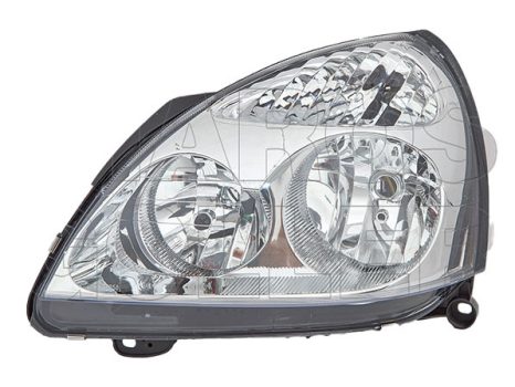 Renault Clio (Clio II) 2001.06.01-2005.09.30 Fényszóró H7/H1 bal króm házas (motoros állítás, motor nélkül) TYC (1LCE)