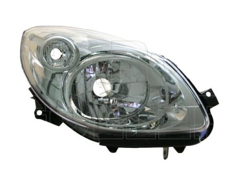 Renault Twingo 2007.08.01-2011.12.31 Fényszóró H4 jobb, króm házas (motoros állítás, motor nélkül) TYC (0ZBK)