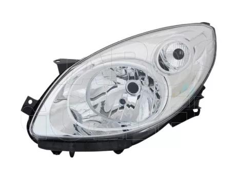 Renault Twingo 2007.08.01-2011.12.31 fényszóró H4 bal, króm házas (motorral) TYC (0S62)