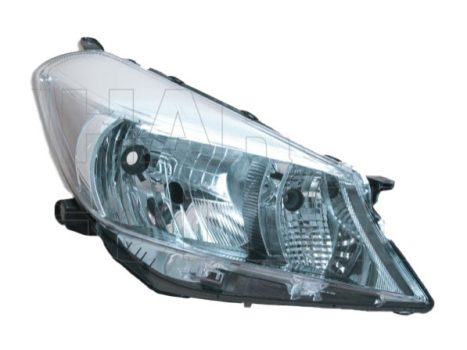 Toyota Yaris 2011.10.15-2014.06.30 Fényszóró H4 jobb króm házas (motorral) TYC (05Z8)