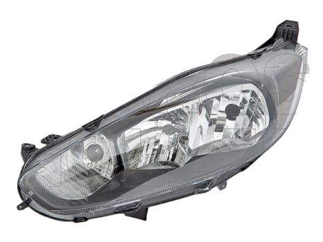 Ford Fiesta 2013.02.01-2017.05.01 Fényszóró H7/H15 bal, fekete házas (motorral) TYC (0WMS)