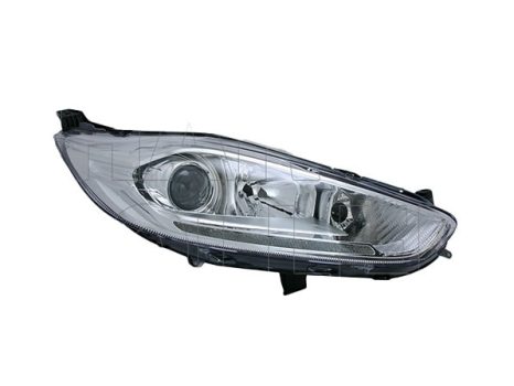 Ford Fiesta 2013.02.01-2017.05.01 fényszóró H7/H1/LED jobb króm, DE.,+ napf.motorral TYC (0WMP)