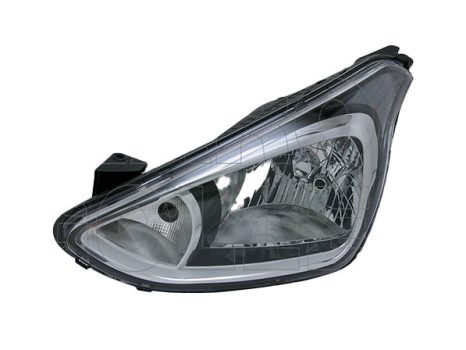 Hyundai I10 2013.11.01-2019.12.01 Fényszóró H4 bal, fekete házas (motorral) TYC (10BZ)