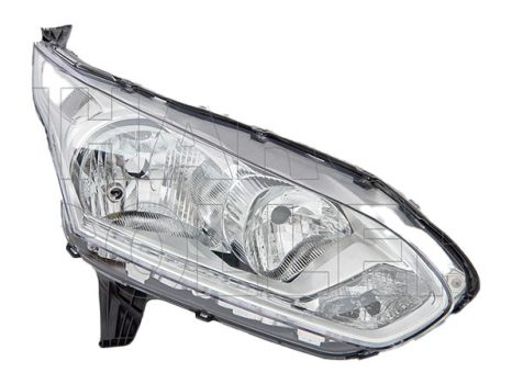 Ford Transit Connect-Tourneo 2013.09.30-2018.05.28 fényszóró H7/H15+DRL jobb króm házas 15.10- (motorral) TYC* (1EKR)