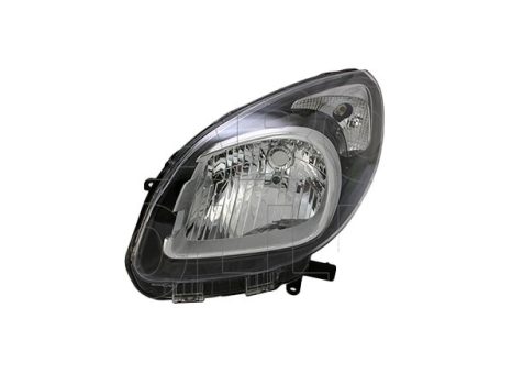 Renault Kangoo 2013.07.01- Fényszóró H4 bal fekete házas (motoros állítás, motor nélkül) TYC (158S)