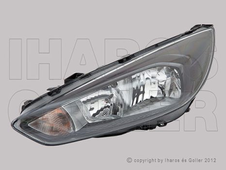 Ford Focus 2014.10.01-2018.04.09 fényszóró H1/H7 bal fekete házas (motorral) TYC (1G0I)